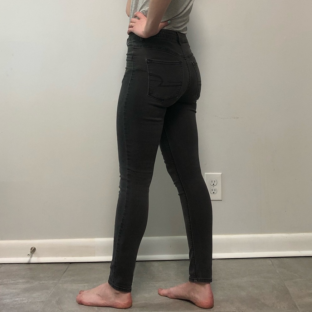 Sky High Rise Faded Charcoal AE Jeggings